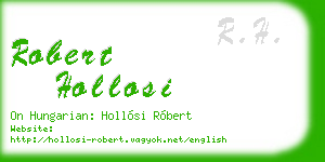 robert hollosi business card